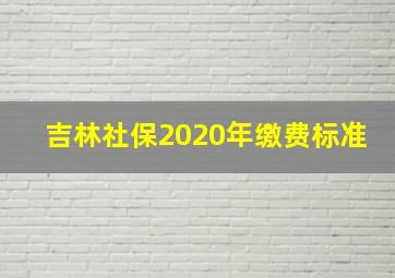 吉林社保2020年缴费标准