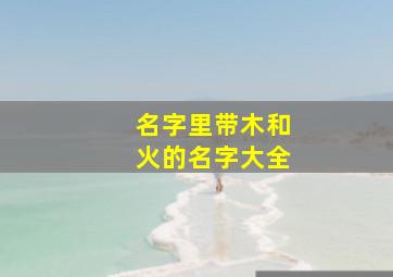 名字里带木和火的名字大全