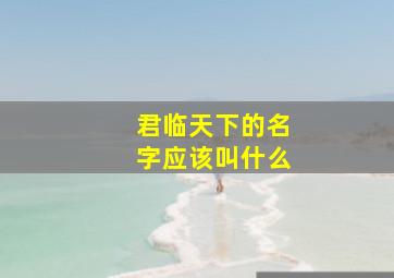 君临天下的名字应该叫什么