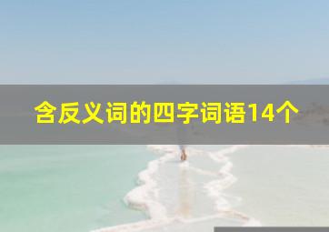 含反义词的四字词语14个