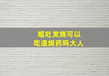 呕吐发烧可以吃退烧药吗大人