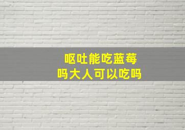 呕吐能吃蓝莓吗大人可以吃吗