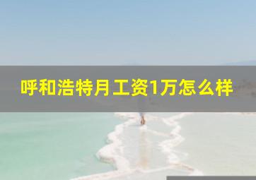 呼和浩特月工资1万怎么样