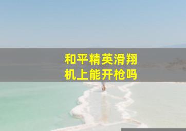 和平精英滑翔机上能开枪吗