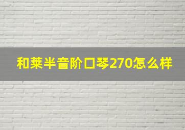 和莱半音阶口琴270怎么样