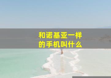 和诺基亚一样的手机叫什么