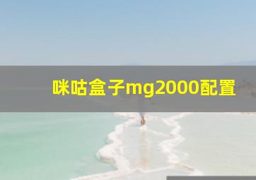 咪咕盒子mg2000配置