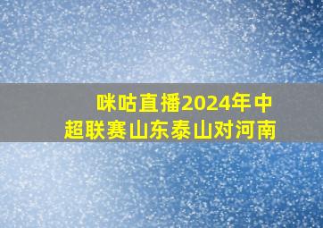 咪咕直播2024年中超联赛山东泰山对河南