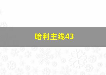 哈利主线43