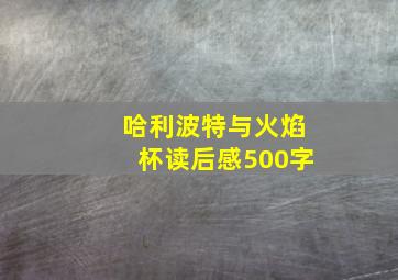 哈利波特与火焰杯读后感500字