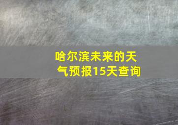 哈尔滨未来的天气预报15天查询