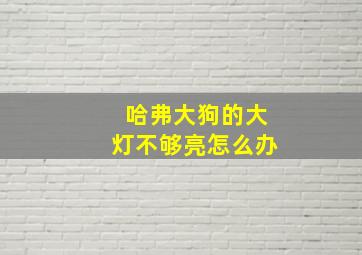 哈弗大狗的大灯不够亮怎么办