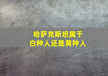 哈萨克斯坦属于白种人还是黄种人