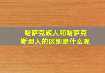 哈萨克族人和哈萨克斯坦人的区别是什么呢