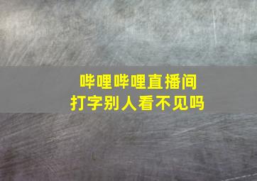 哔哩哔哩直播间打字别人看不见吗