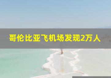 哥伦比亚飞机场发现2万人