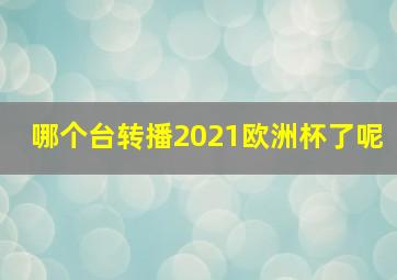 哪个台转播2021欧洲杯了呢