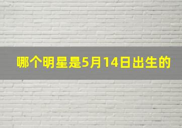 哪个明星是5月14日出生的