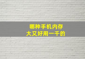 哪种手机内存大又好用一千的