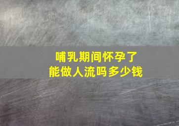 哺乳期间怀孕了能做人流吗多少钱