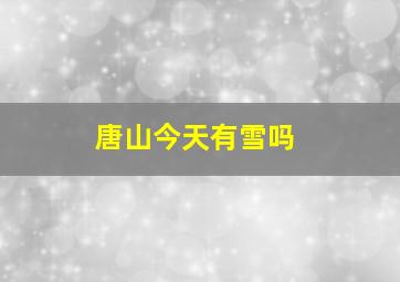 唐山今天有雪吗