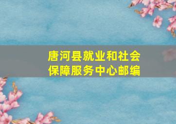 唐河县就业和社会保障服务中心邮编