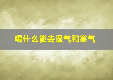 喝什么能去湿气和寒气