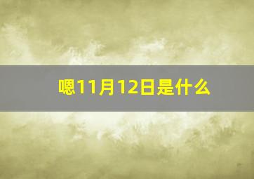 嗯11月12日是什么