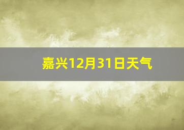 嘉兴12月31日天气