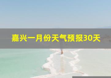 嘉兴一月份天气预报30天