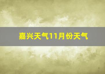 嘉兴天气11月份天气