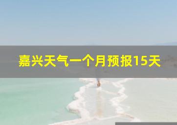 嘉兴天气一个月预报15天