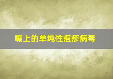 嘴上的单纯性疱疹病毒