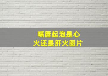 嘴唇起泡是心火还是肝火图片