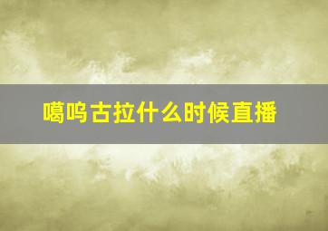 噶呜古拉什么时候直播