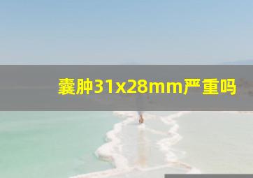 囊肿31x28mm严重吗