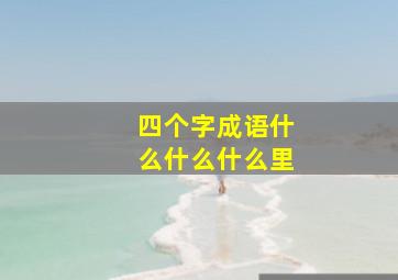 四个字成语什么什么什么里