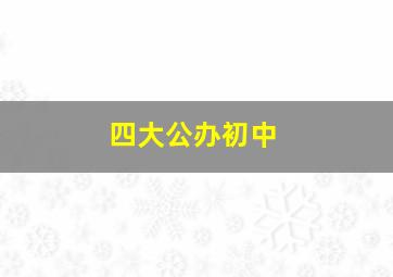 四大公办初中