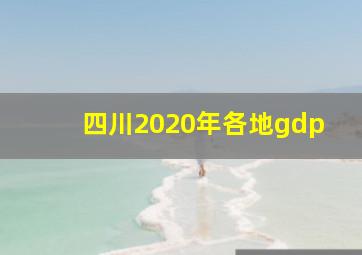 四川2020年各地gdp