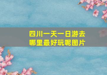 四川一天一日游去哪里最好玩呢图片