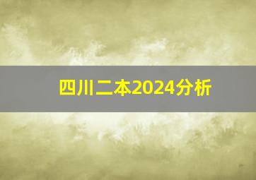 四川二本2024分析