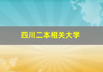 四川二本相关大学