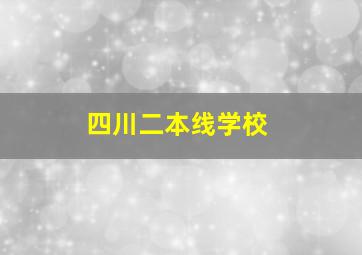 四川二本线学校