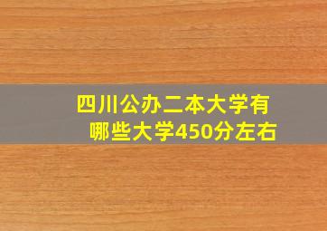 四川公办二本大学有哪些大学450分左右