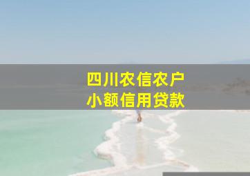 四川农信农户小额信用贷款