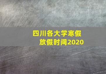 四川各大学寒假放假时间2020