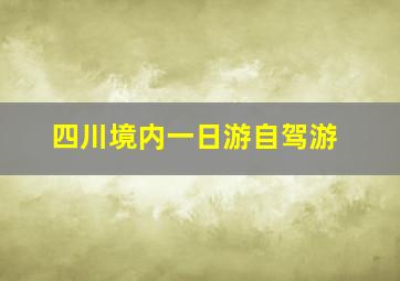 四川境内一日游自驾游