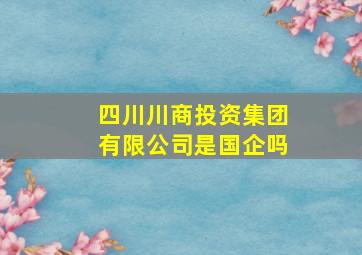 四川川商投资集团有限公司是国企吗