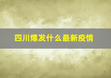 四川爆发什么最新疫情