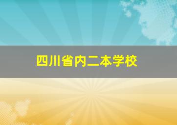 四川省内二本学校